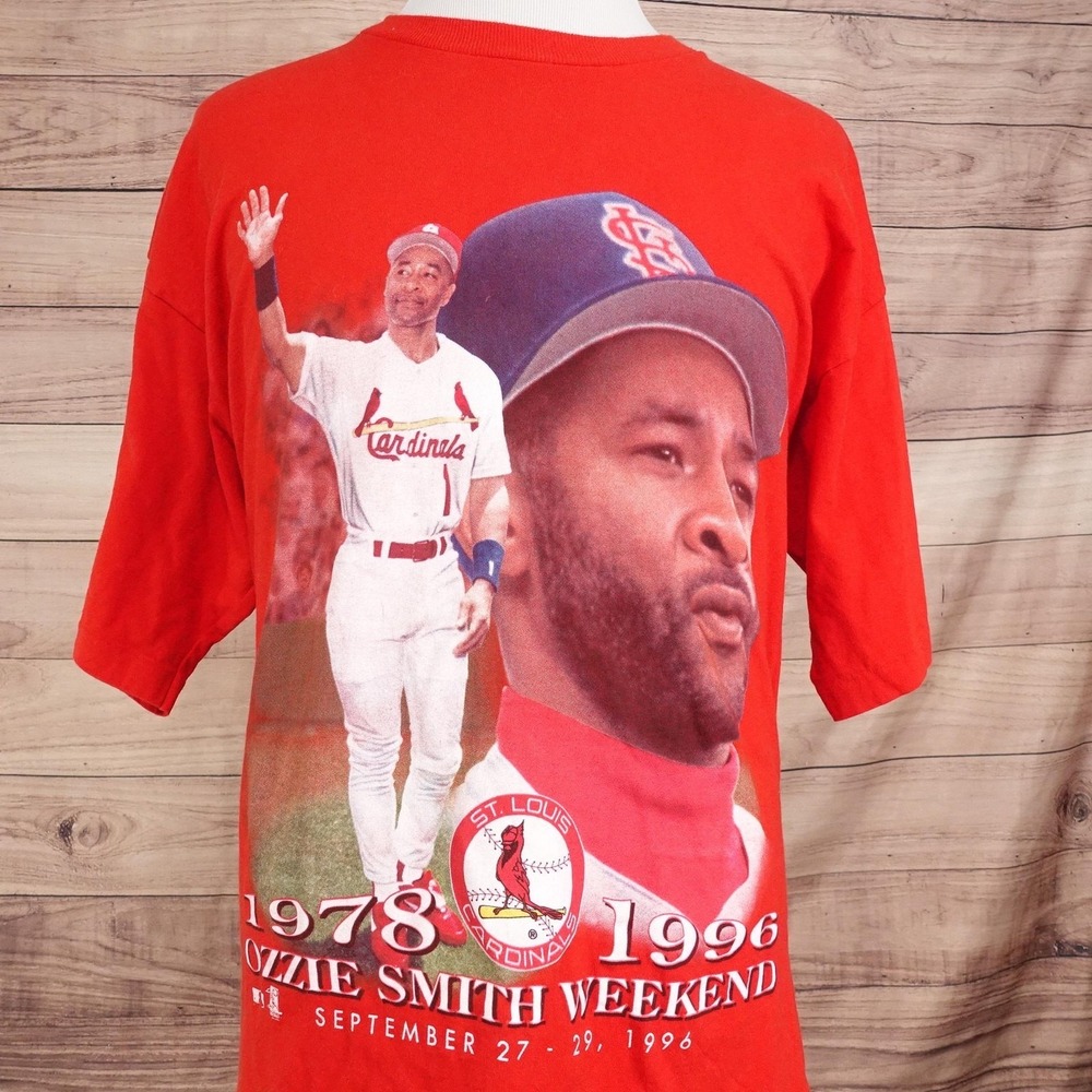 Vintage St. Louis Cardinals T-Shirt 2XL Ozzie Smith Pro-player Single stitch USA